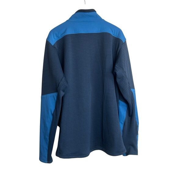 Patagonia R1 Fitz-Roy 1/4 Zip Fleece Pullover Jacket Feather Men's XL Blue - Picture 2 of 6